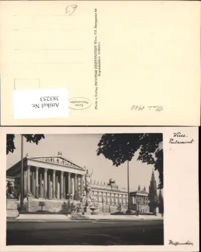 383253,Wien Innere Stadt Parlament Gebäude m. Brunnen