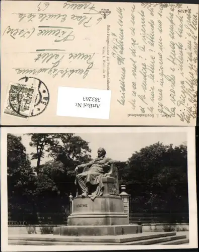 383263,Wien Innere Stadt Goethe-Denkmal Statue