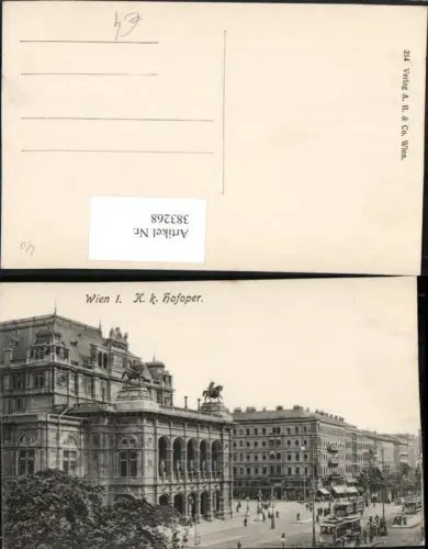 383268,Wien Innere Stadt K.k. Hofoper Oper Gebäude