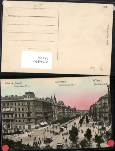 383308,Wien Innere Stadt Schottenring Hotel de France Sühnhaus Straßenansicht