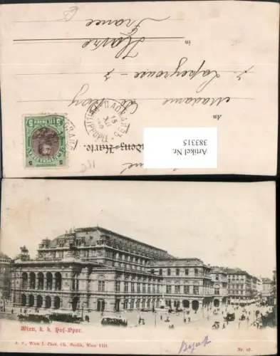 383315,Wien Innere Stadt K.k. Hofoper Oper Gebäude