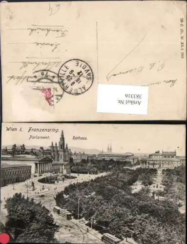 383316,Wien Innere Stadt Franzensring Parlament u. Rathaus