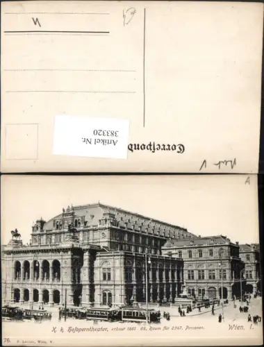 383320,Wien Innere Stadt K.k. Hofoperntheater Oper Gebäude