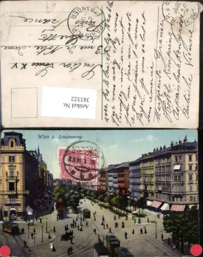 383322,Wien Innere Stadt Schottenring Straßenansicht