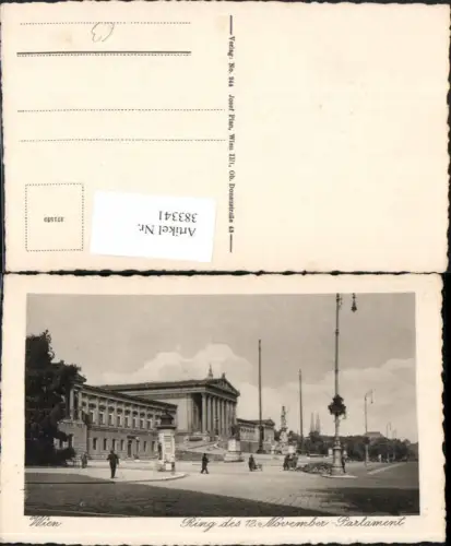 383341,Wien Innere Stadt Ring Parlament Gebäude Litfaßsäule