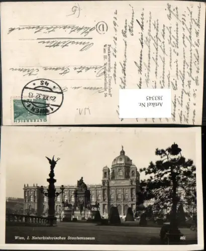 383345,Wien Innere Stadt Naturhistorisches Museum m. Maria-Theresia-Denkmal