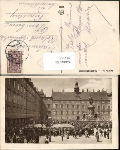 383346,Wien Innere Stadt Hofburg Wachablösung Denkmal pub Kilophot 23045
