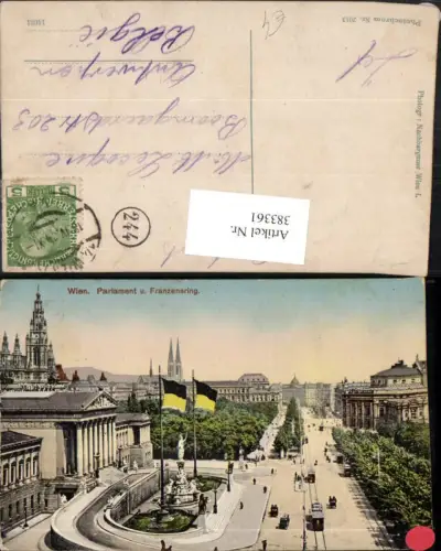 383361,Wien Innere Stadt Franzensring Parlament u. Rathaus