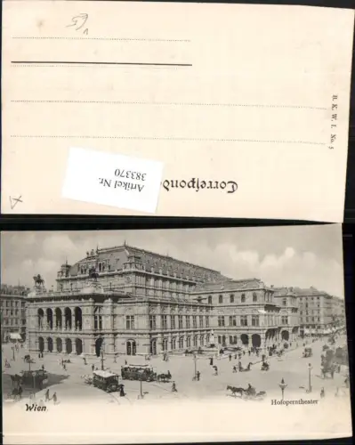 383370,Wien Innere Stadt Hofoperntheater Oper Gebäude pub B.K.W.I. 5