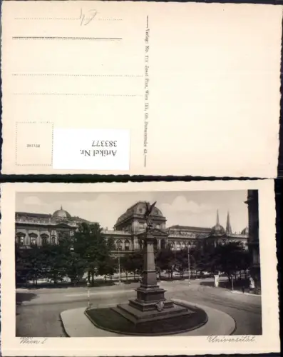 383377,Wien Innere Stadt Universität Gebäude u. Liebenberg-Denkmal