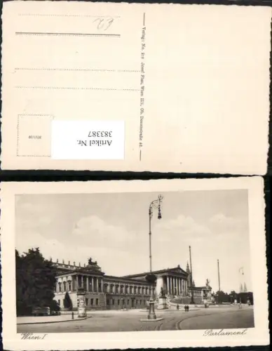 383387,Wien Innere Stadt Parlament Gebäude Litfaßsäule