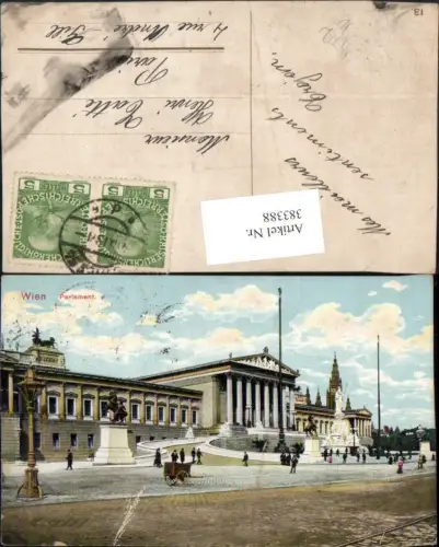 383388,Wien Innere Stadt Parlament Gebäude m. Brunnen