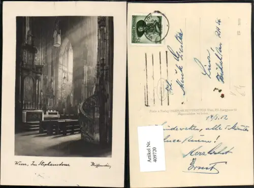 409720,Wien Innere Stadt Stephansdom Innenansicht pub Ingomar Reiffenstein