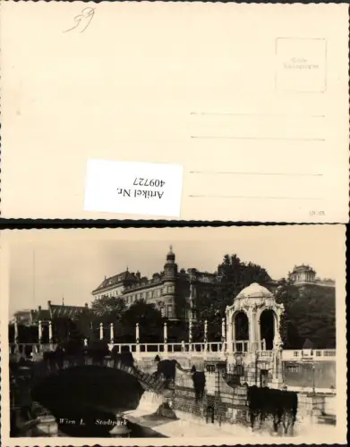 409727,Wien Innere Stadt Stadtpark Talabschluss Brücke