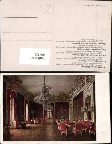 409733,Künstler AK J. Jaunbersin Wien Innere Stadt Hofburg Großer Salon