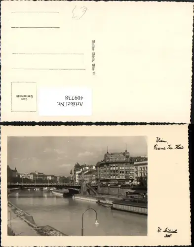 409738,Wien Innere Stadt Franz Josef-Kai Fluss Brücke