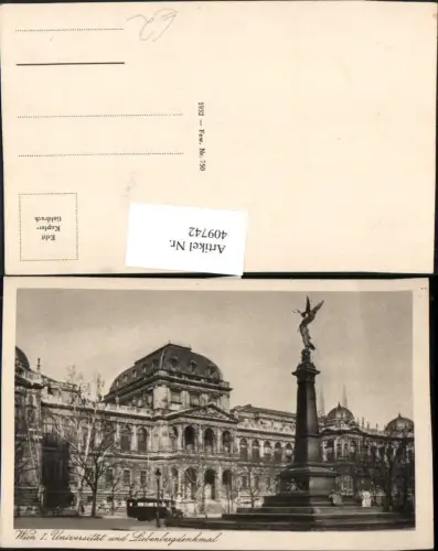 409742,Wien Innere Stadt Universität u. Liebenberg-Denkmal