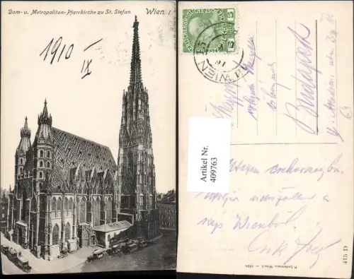 409763,Wien Innere Stadt Dom- u. Metropolitan-Pfarrkirche Kirche zu St. Stefan