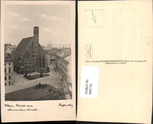 409776,Wien Innere Stadt Blick zur Minoritenkirche Kirche