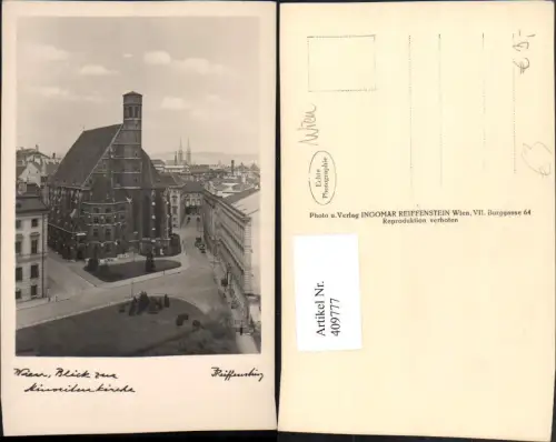 409777,Wien Innere Stadt Blick zur Minoritenkirche Kirche