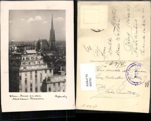 409791,Wien Innere Stadt Blick zu den Hochhaus-Terrassen Stephansdom