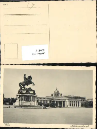 409818,Wien Innere Stadt Heldendenkmal Statue