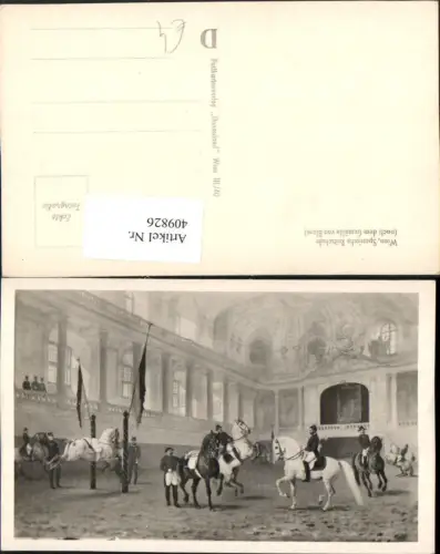 409826,Künstler AK Blaas Wien Innere Stadt Spanische Reitschule Lipizzaner