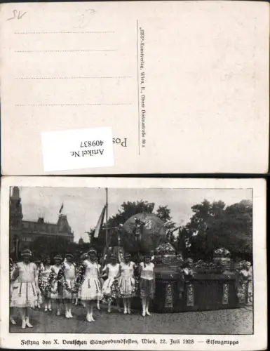 409837,Wien Innere Stadt Festzug des 10. Deutschen Sängerbundfestes 1928 Elsen-Gruppe