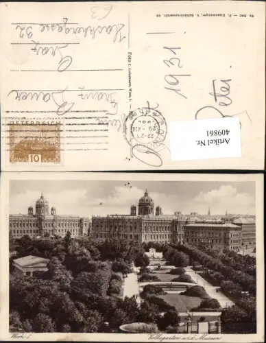 409861,Wien Innere Stadt Volksgarten u. Museen