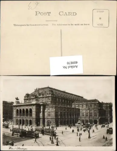 409870,Wien Innere Stadt Staatsoper Gebäude Straßenbahnen