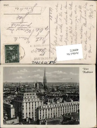 409872,Wien Innere Stadt Teilansicht Hochhaus u. Stephansdom