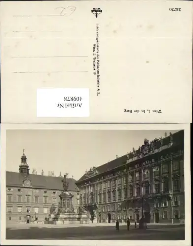 409878,Wien Innere Stadt In der Burg Hof Denkmal Statue