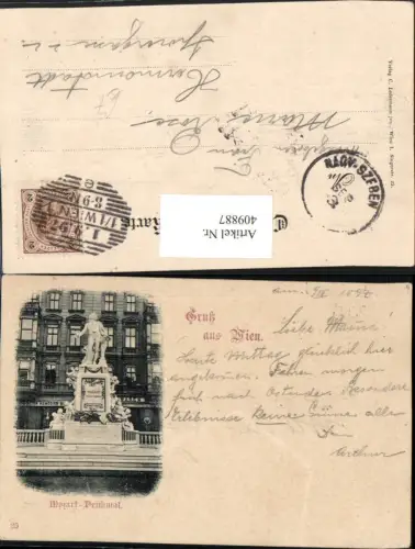 409887,Wien Innere Stadt Mozart-Denkmal Statue
