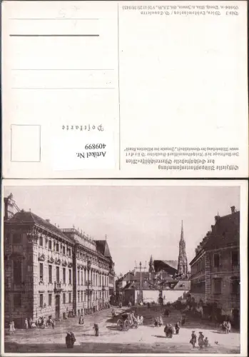 409899,Künstler AK B. Canaletto Wien Innere Stadt Lobkowitzplatz Straßenansicht