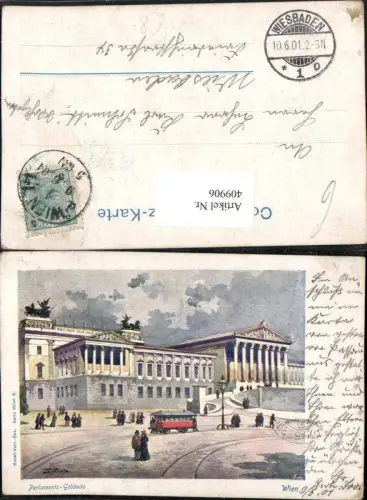 409906,Künstler AK Wien Innere Stadt Parlament Gebäude