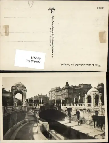 409933,Wien Innere Stadt Wientalabschluss im Stadtpark Brücke