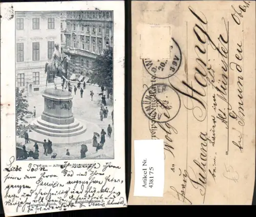 438175,Wien Innere Stadt Albrechts-Monument Statue