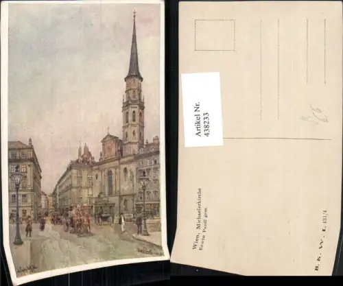 438233,Künstler AK Erwin Pendl Wien Innere Stadt Michaelerkirche Kirche pub B.K.W.I. 431/4