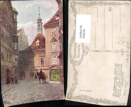 438236,Künstler AK R. Preuss Wien Innere Stadt Schönlaterngasse pub B.K.W.I. 789/3