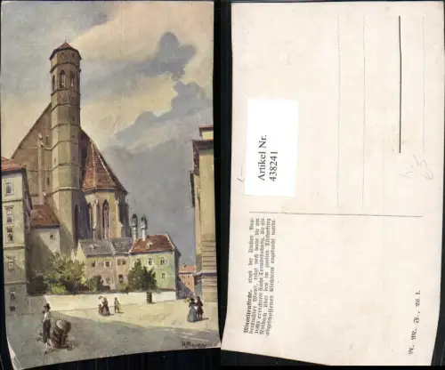 438241,Künstler AK R. Preuss Wien Innere Stadt Minoritenkirche Kirche