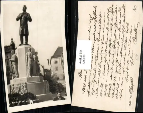 438244,Wien Innere Stadt Dr. Karl Lueger-Denkmal Statue pub B.K.W.I.