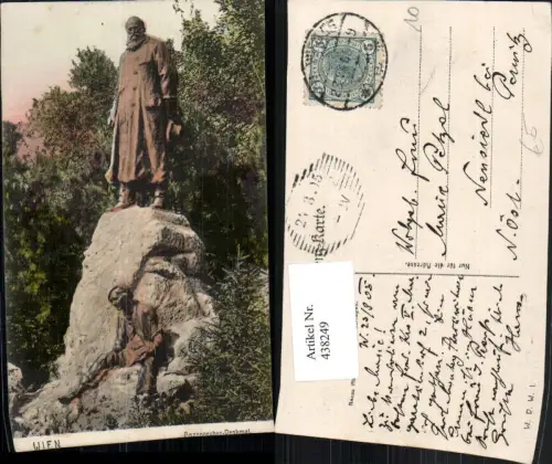 438249,Wien Innere Stadt Anzengruber-Denkmal Statue