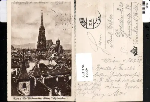 438299,Wien Innere Stadt Teilansicht m. Stefansdom Stephansdom