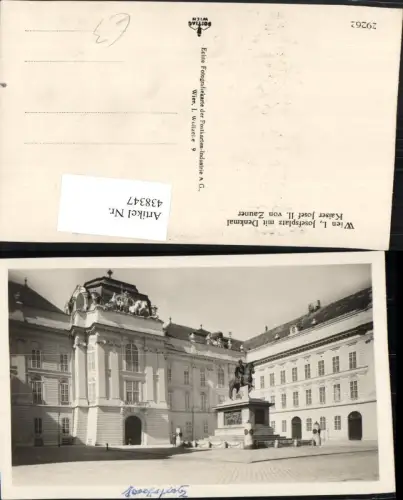 438347,Wien Innere Stadt Josefsplatz m. Denkmal Kaiser Josef II von Zauner