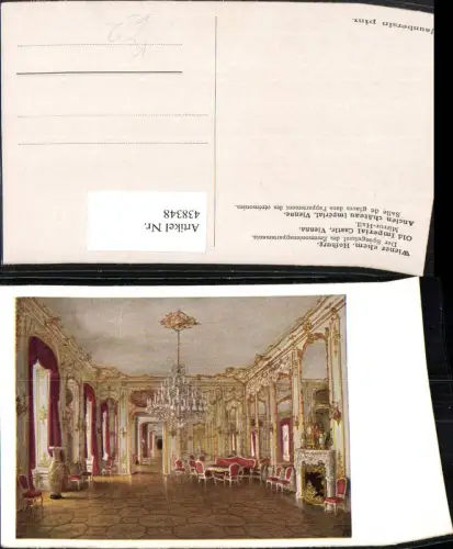 438348,Künstler AK J. Jaunbersin Wien Innere Stadt Hofburg Spiegelsaal Innenansicht