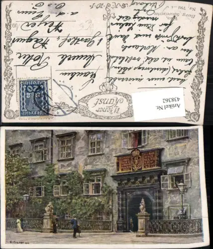 438362,Künstler AK E. Graner Wien Innere Stadt Burg Schweizertor pub B.K.W.I. 792/4