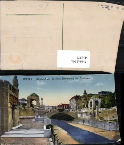 438371,Wien Innere Stadt Abschluss der Wienfluss-Einwölbung im Stadtpark