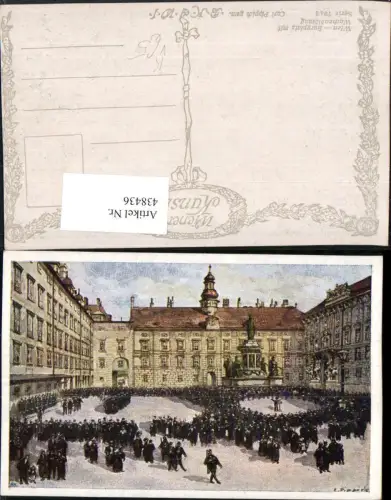438436,Künstler AK Wien Innere Stadt Burgplatz Wacheablösung pub B.K.W.I. 794/3