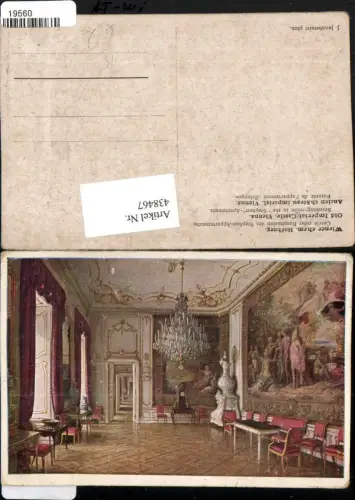 438467,Künstler AK J. Jaunbersin Wien Innere Stadt Hofburg Rauchsalon Innenansicht