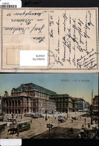 438478,Wien Innere Stadt K.k. Hofoper Gebäude Tram